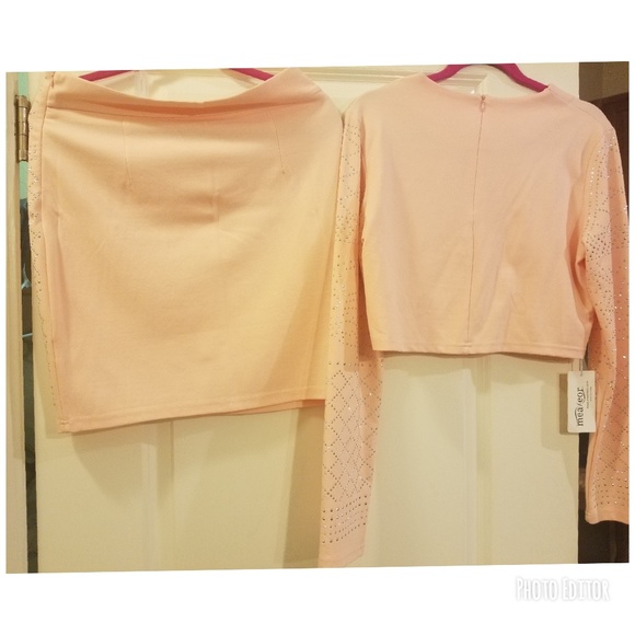 Meaeor Skirts 2 Piece Pink Skirt Set Poshmark